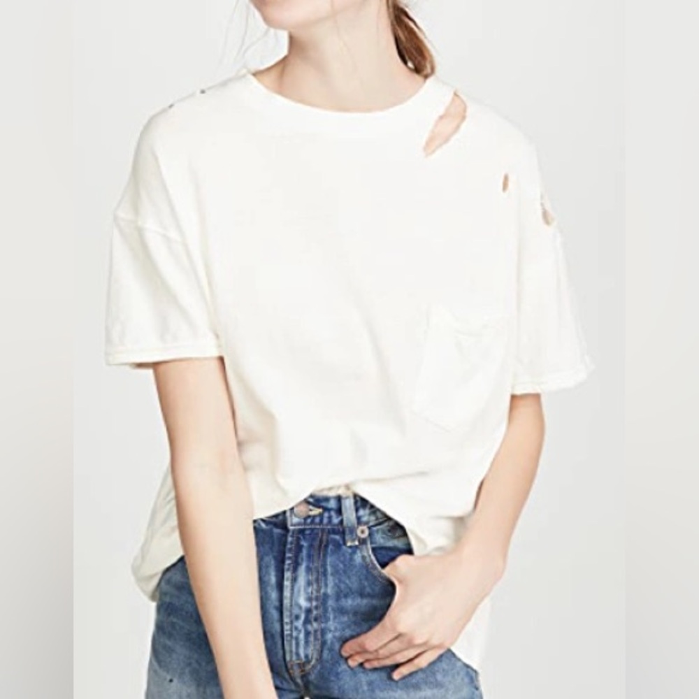 We the Free Distressed Tshirt with pocket